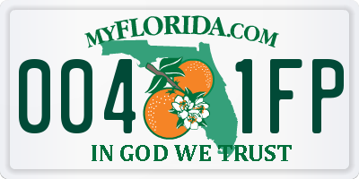 FL license plate 0041FP
