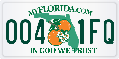 FL license plate 0041FQ
