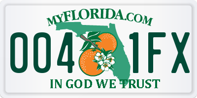 FL license plate 0041FX