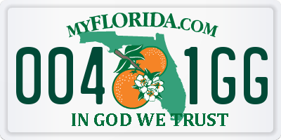 FL license plate 0041GG