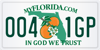 FL license plate 0041GP