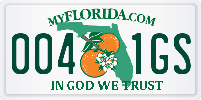 FL license plate 0041GS