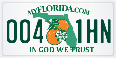 FL license plate 0041HN