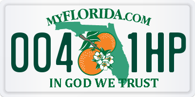 FL license plate 0041HP