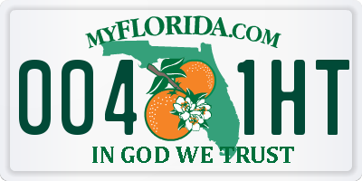 FL license plate 0041HT