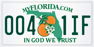 FL license plate 0041IF