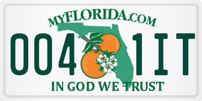 FL license plate 0041IT