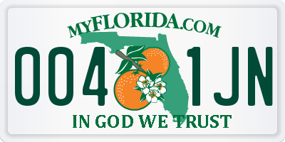 FL license plate 0041JN
