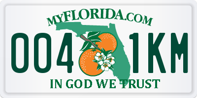 FL license plate 0041KM
