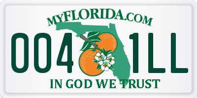 FL license plate 0041LL