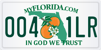 FL license plate 0041LR