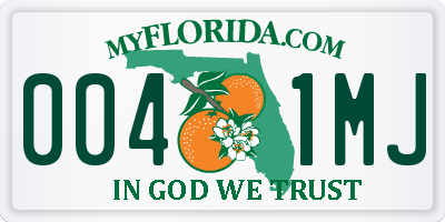 FL license plate 0041MJ
