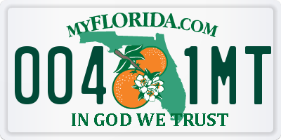 FL license plate 0041MT