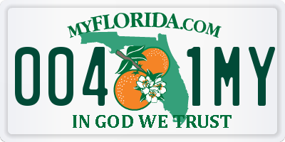 FL license plate 0041MY