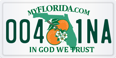 FL license plate 0041NA