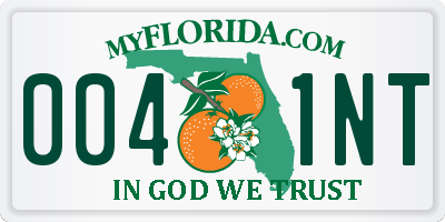 FL license plate 0041NT