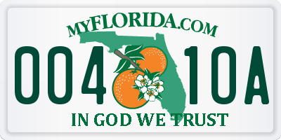 FL license plate 0041OA