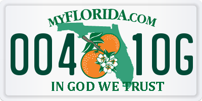 FL license plate 0041OG