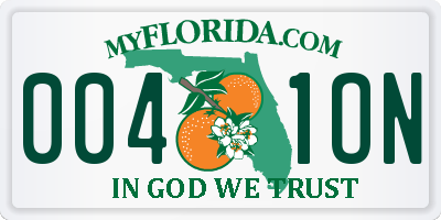 FL license plate 0041ON