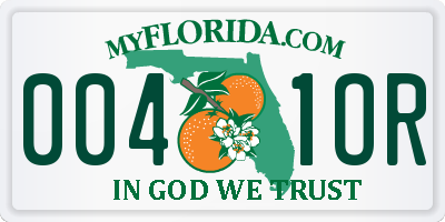 FL license plate 0041OR