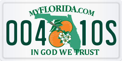 FL license plate 0041OS