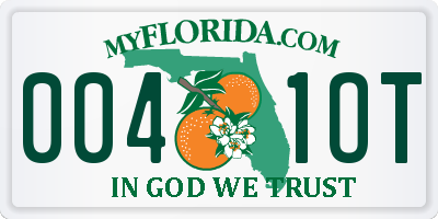 FL license plate 0041OT