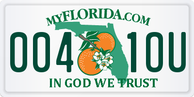 FL license plate 0041OU