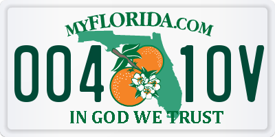 FL license plate 0041OV