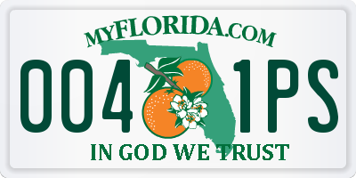 FL license plate 0041PS