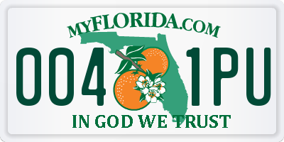 FL license plate 0041PU