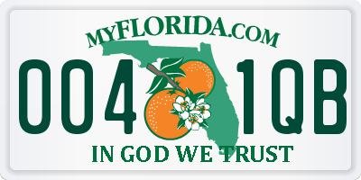FL license plate 0041QB