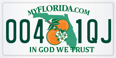 FL license plate 0041QJ