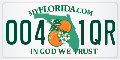 FL license plate 0041QR