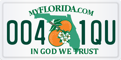 FL license plate 0041QU