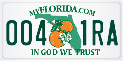 FL license plate 0041RA
