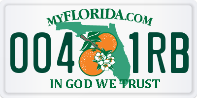 FL license plate 0041RB