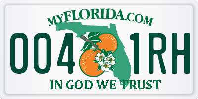FL license plate 0041RH