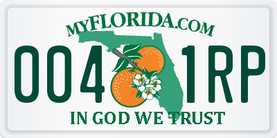 FL license plate 0041RP