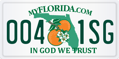 FL license plate 0041SG