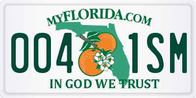 FL license plate 0041SM