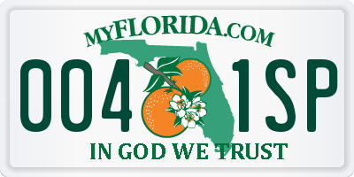 FL license plate 0041SP