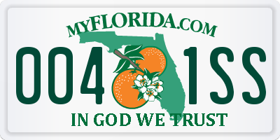 FL license plate 0041SS