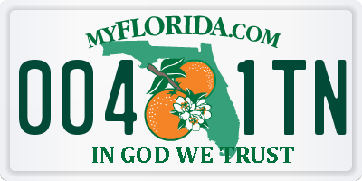 FL license plate 0041TN