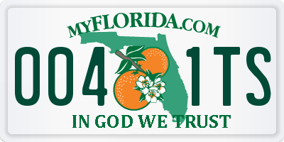FL license plate 0041TS