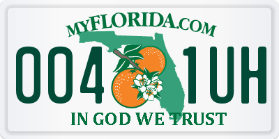 FL license plate 0041UH
