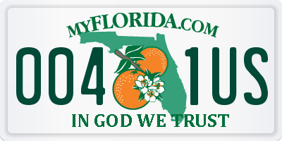 FL license plate 0041US