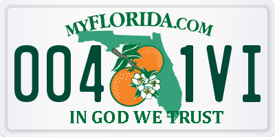 FL license plate 0041VI