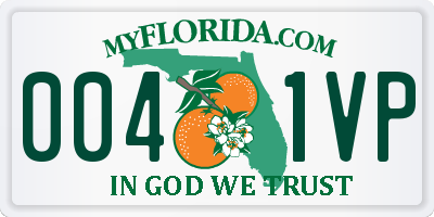 FL license plate 0041VP