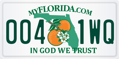 FL license plate 0041WQ