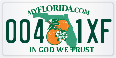 FL license plate 0041XF